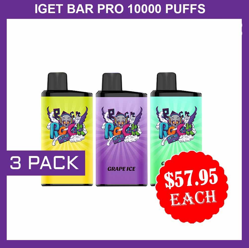 IGET BAR PRO 10000 PUFFS – 3 PACK