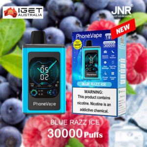 JNR PhoneVape BLUE RAZZ ICE – 30000 PUFFS