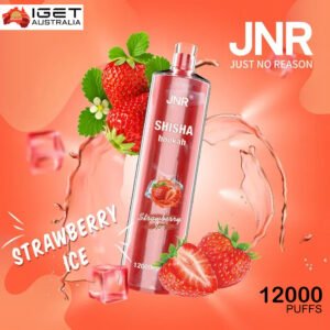 JNR SHISHA HOOKAH – STRAWBERRY ICE – 12000 PUFFS