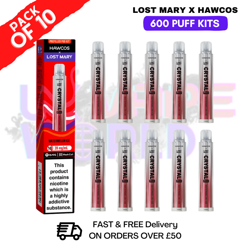 Watermelon Ice Lost Mary Crystal Pro 600 KITS Box Of 10