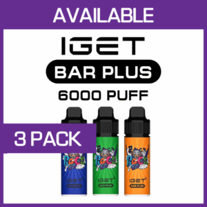 IGET BAR PLUS KIT – 6000 PUFFS  – 3 PACK
